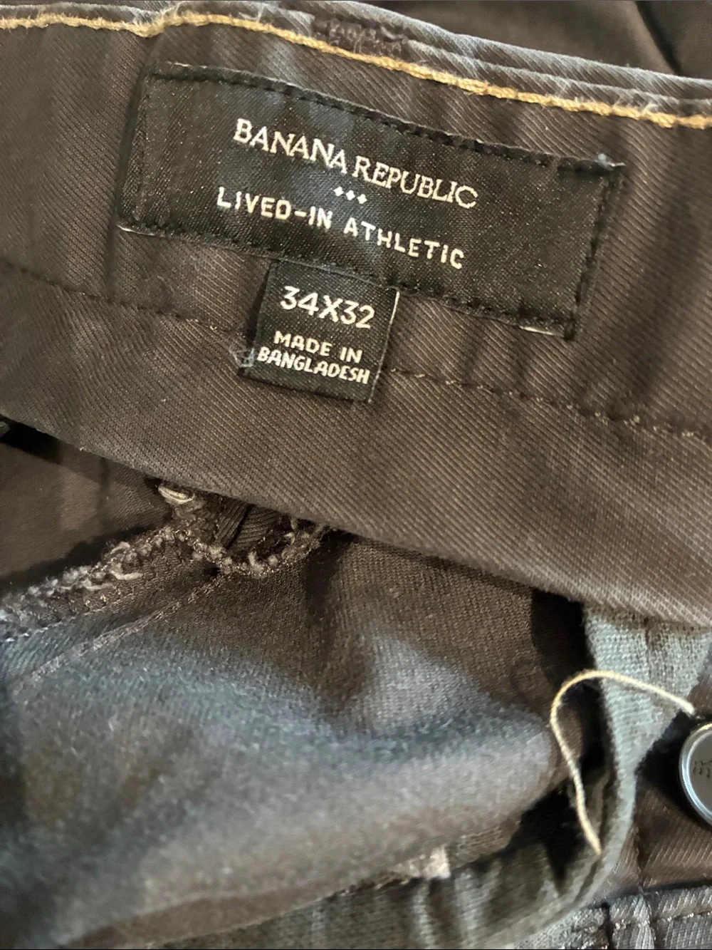 Banana Republic Men's Charcoal Gray Chinos